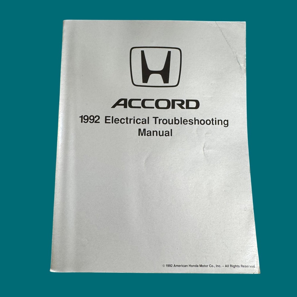 1992 Honda Accord Electrical Troubleshooting Manual OEM Coupe Sedan Wagon